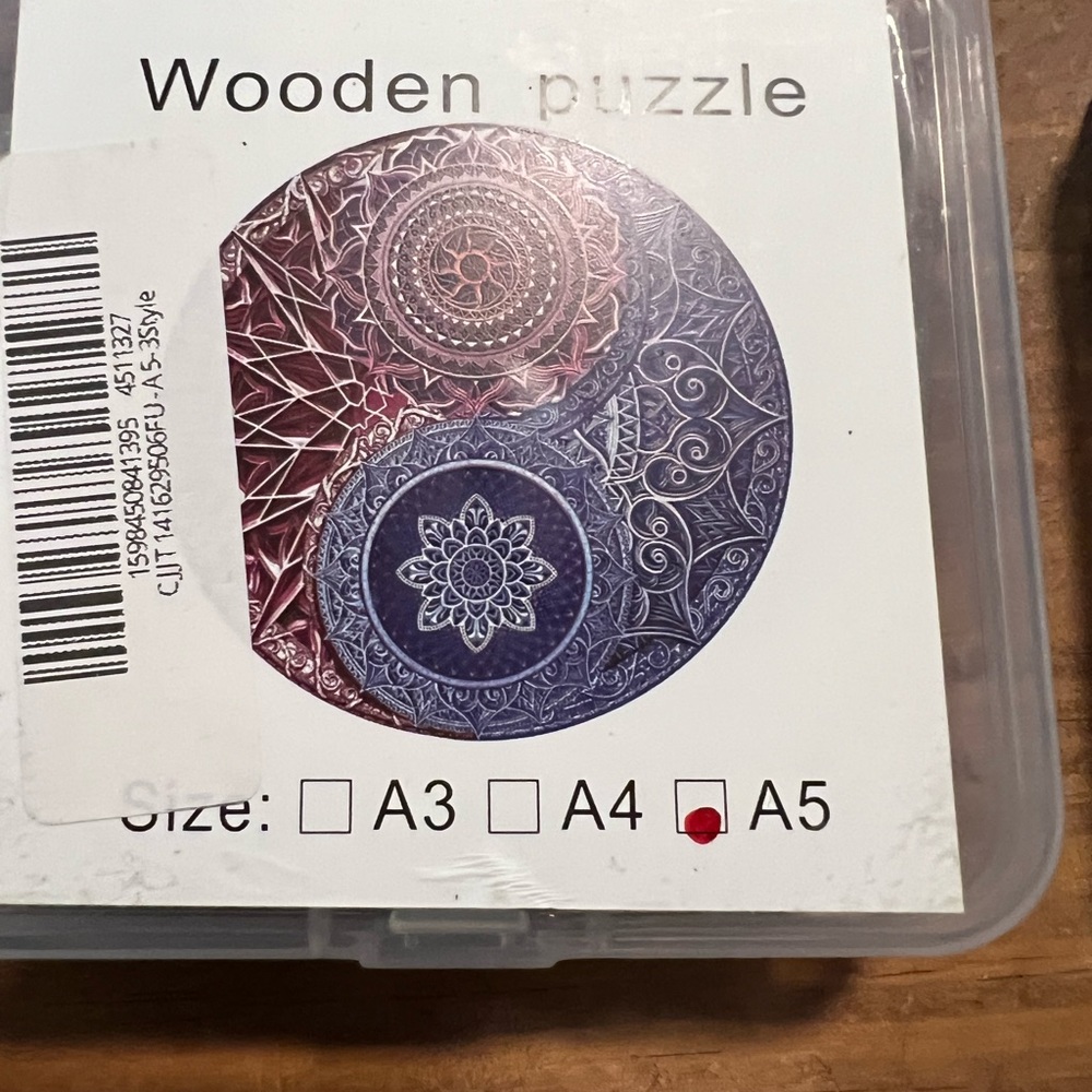 Set of 4 wooden puzzles A5 - Picture 4 of 7
